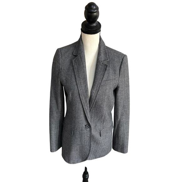 Rebecca Minkoff Jackets & Blazers - Rebecca Minkoff Wool Blend Herringbone Blazer Gray Black Jacket Size 4